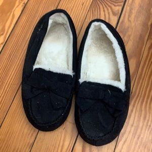 Black Moccasins w/ Fur Lining